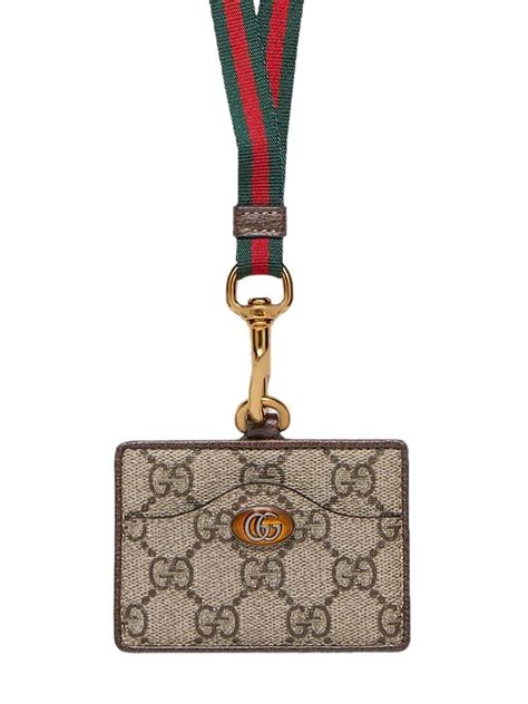 gucci lanyard id holder|gucci id badge holder.